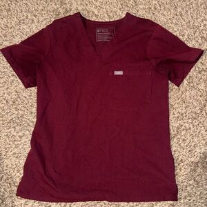 Figs Maroon Scrub Set